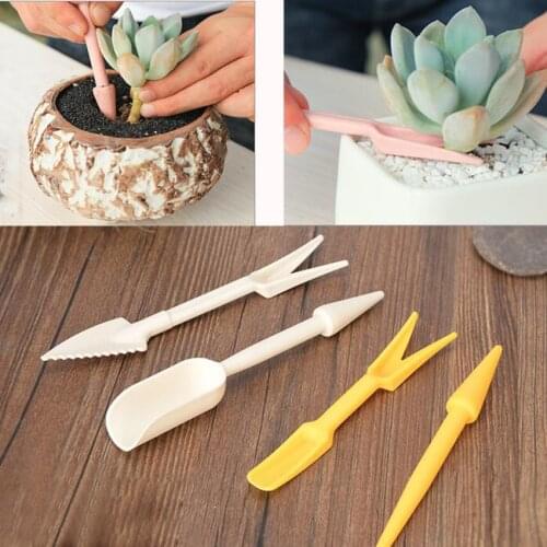 2pcs / set! Lifter transplanter succulents transplant seedlings planted tool garden bonsai fertilizer drilling device