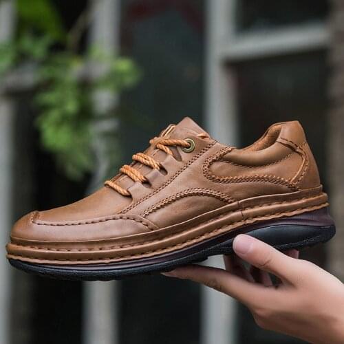 2020 Fashion Comfortable Casual Shoes Loafers Men Shoes High Quality Genuine Leather Shoes For Men Flats Business Formal Shoes