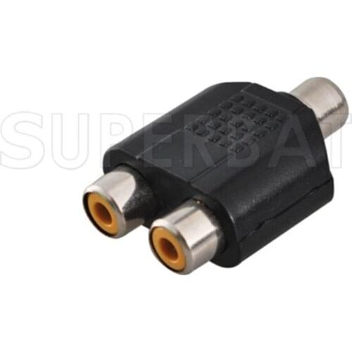 Superbat 5 pcs RCA Audio Adapter RCA Jack to Two RCA Female/Jack RF Adapter