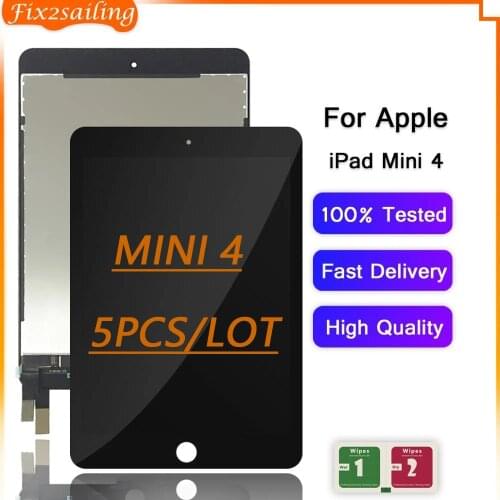 5PCS For Apple iPad Mini 4 A1538 A1550 LCD Display Display Digitizer Sensors Assembly Panel Replacement 100% Tested