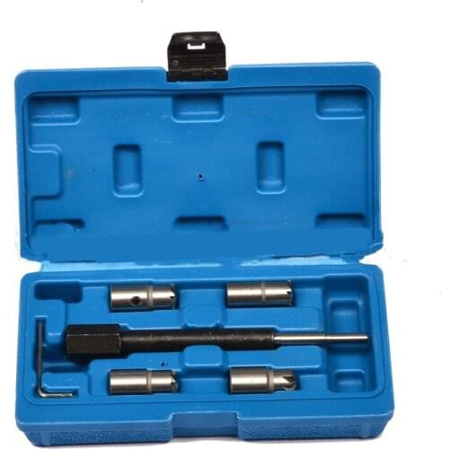 5PCS Diesel Injector Seat Cutter Tool Set Cleaner Carbon Cutting Tool Kit