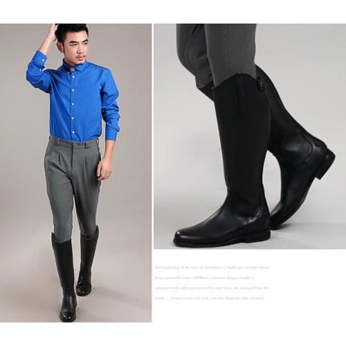 Aoud Saddley Horse Riding Boots Cow Leather Dressage boots Equestrian Unisex Customized Paardrijden Saddle Shoes Knee Chaps men