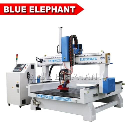 ATC woodworking carving machine cnc router 1313 1300*1300*500mm 8pcs linear tool storage