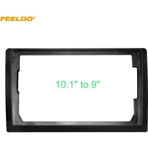 FEELDO Car Stereo 2Din Big Screen Fascia Frame Adapter 10.1 Inch To 9 Inch For Audio Dash Fitting Panel Frame Kit