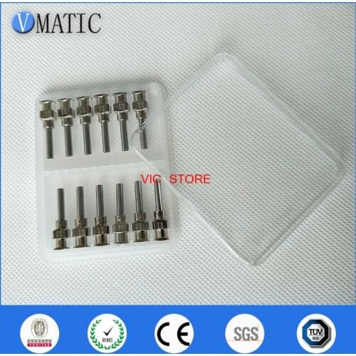 Free Shipping 0.5'' Tip Length 11G All Metal Blunt Stainless Steel 12Pcs Glue Dispensing Syringe Needles Tips 1/2 Inch