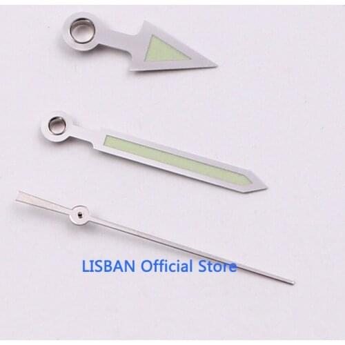 Lisban Watch Hands green luminous for eta 2836;8215;DG2813 Automatic mechanical movement mens watch