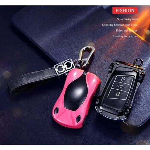 Car Model Style Key Case For VW Tiguan MK2 2017 2018 Magotan Passat B8 CC For Skoda A7 Superb Kodiaq FOB Keyless 2018 2019