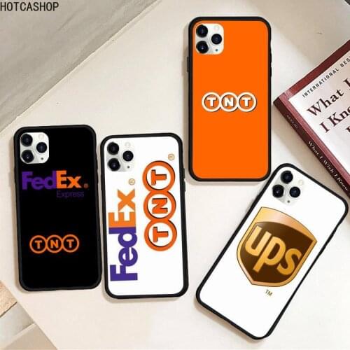 TNT UPS DHL pattern Phone Case Rubber for iPhone 12 pro max mini 11 pro XS MAX 8 7 6 6S Plus X 5S SE 2020 XR case