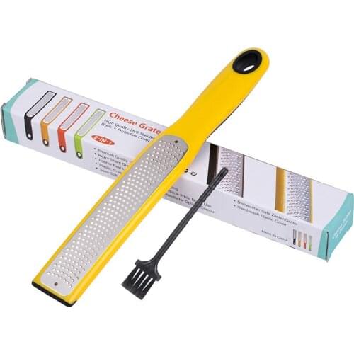 Citrus Lemon Zester & Cheese Grater with Catch Container for Cheese, Lemon, Ginger, Garlic, Vegetables, Fruits