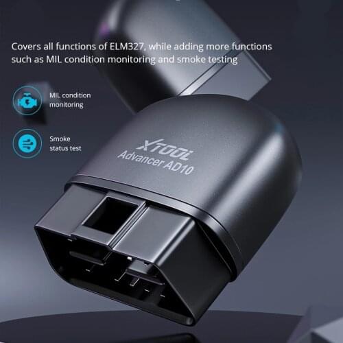 Newest XTOOL AD10 code reader OBD2 ELM327 OBD 2 HUD Mini car tools Engine 4 system for Android IOS car Auto Diagnostic scanner