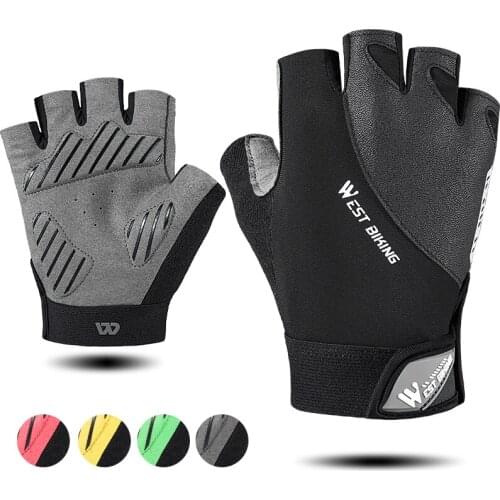Summer Riding Gloves Mountain Bike Road Bike Half-Finger Gloves Unisex Short Finger Non-Slip Gloves Outdoor Riding Equipment