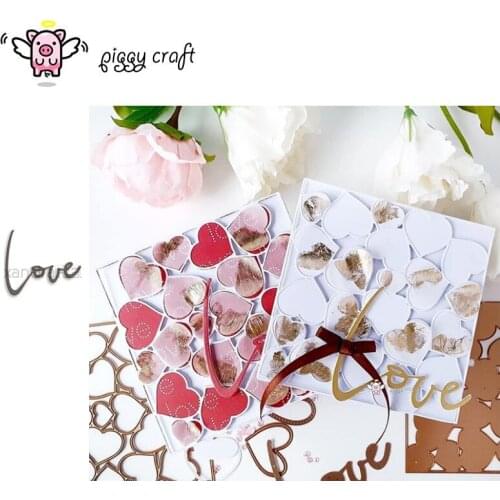 Piggy Craft metal cutting dies cut die mold Love letter decoration Scrapbook paper craft knife mould blade punch stencils dies
