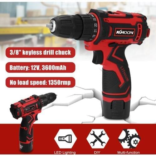 12V Multifunctional Cordless Electric Drill Lithium Battery Wireless Rechargeable Hand Drills Brush Motor Home DIY Power Tools