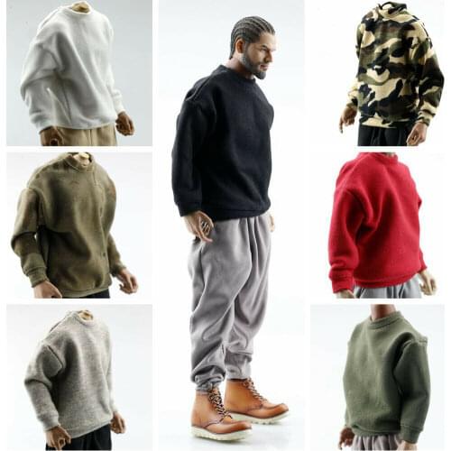 1/6 Scale Trendy Soldier Clothes 7 Colors No Hat Sweater Model for 12" Doll