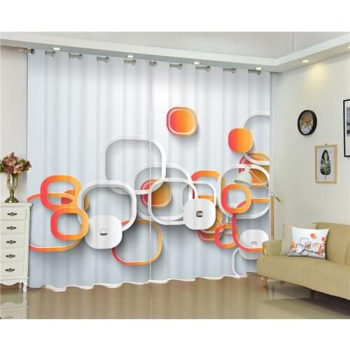 Fashion 3D Window Blackout Curtains For Living room Bedding room Drapes Cotinas para sala decorative