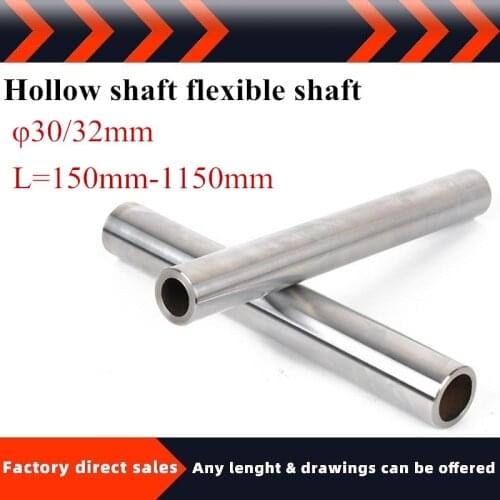 Outer diameter30/32mm Hollow shaft flexible shaft L=150-1150mm inner hole 20-22mm chromed linear motion shaft rod for CNC parts