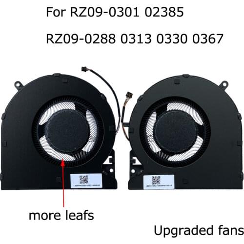 New CPU & GPU Cooling Fan For Razer Blade 15 RZ09-0301 02385 RZ09-0288 RZ09-0313 0330 0367 DFS5K123043635 DFS5K121144645