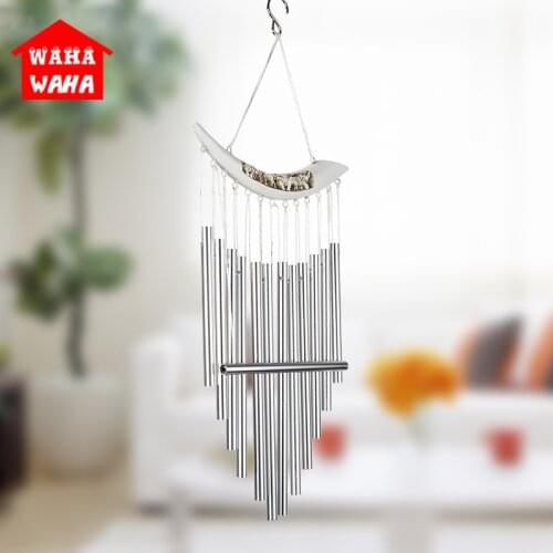 Resin Aluminum Tube Wind Chime Rotating Music Holiday Gift Home Decoration Accessories Retro Iron Bell Ornaments Clear Rhyme