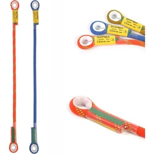 Professional Rock Climbing Rescue Lanyard Protective Eye-to-eye Sling Loop 10.5mm Rappelling Rope Mountaineering Accessories