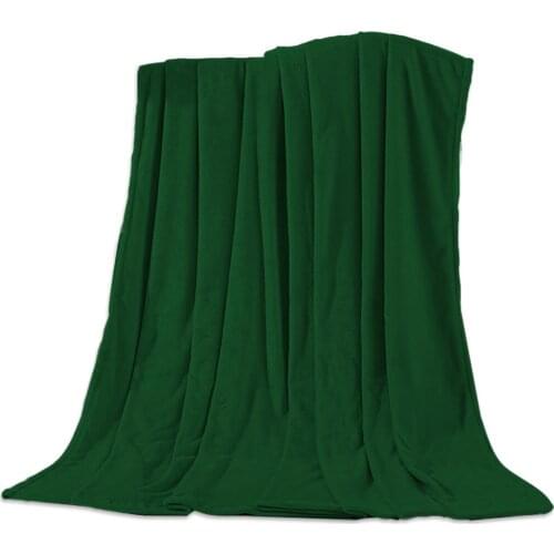 Simple Pure Color Dark Green Office Sofa Blanket Bedroom Supplies Blanket Bedspread Quilt Boat