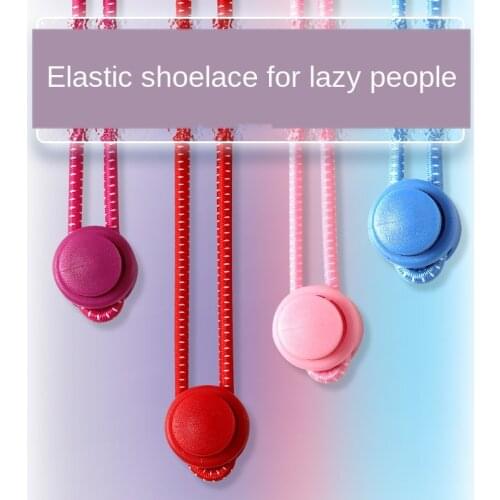 1 Pair 20 Color Elastic Shoelaces Round Locking No Tie Shoe Laces Kids Adult Quick Lazy Laces Rubber Sneakers Shoelace