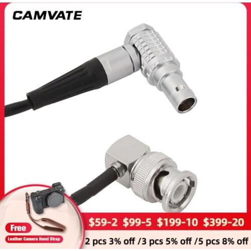 CAMVATE Standard BNC Connector To 0B 5 Pin Male Right Angle SMPTE Timecode Cable Connector For ARRI Mini Sound Devices(42cm) New