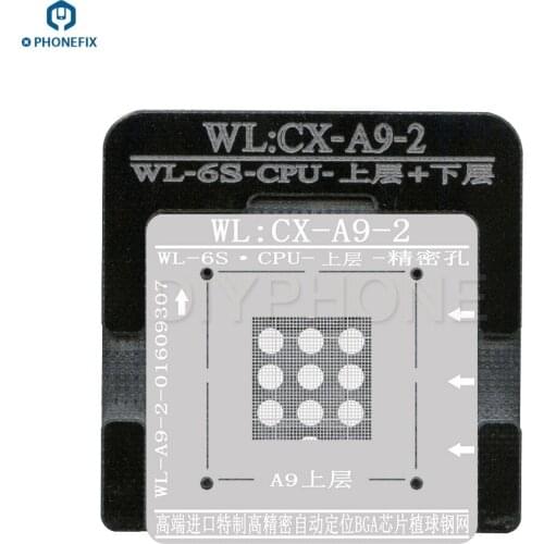 A8 CPU BGA Reballing Stencils Tin Net Soldering Repair for iPhone 6 6P Mobile Phone A8 Upper Lower BGA Stencil Tin Planting