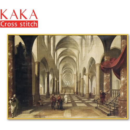 Cross stitch kits,Embroidery needlework sets with printed pattern,11CT-canvas for Home Decor Painting,Landscape Full NCKS117