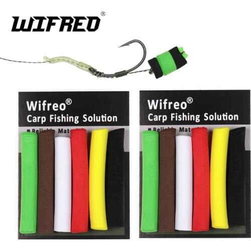 Wifreo 12PCS/2bags 8mm 5mm Carp Fishing Pop Up Foam Zig Rig Foam Sticks Hair Rig Floating Carp Fishing Bait Red Green Yellow