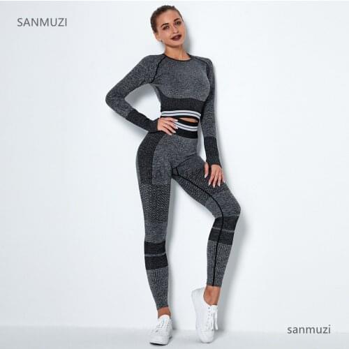 Women Fitness Yoga Sets Newest Bra+Leggings Seamless Sports Suits High Waist GYM Fitness Pants Sportswear Workout