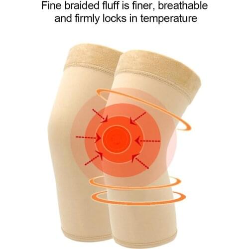 1 Pair Sports Kneepad Kneepads Warm Womens Knee Joint Ultra-thin Winter Warm Knee Pads Knitted Plush Thick Thermal Knee Pad