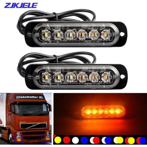 Emergency Strobe Stroboscope Warning Side Marker Blinking Amber LED Light Bar Police Flash Good 12/24V Light for Car& Vehicles