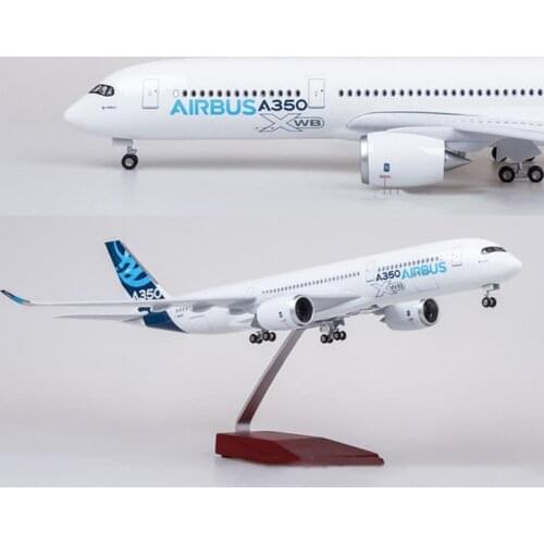 1/142 Scale Airplane 47CM Airbus A350 Prototype XWB Airline Model W Light and Wheel Diecast Plastic Resin Plane For Collection