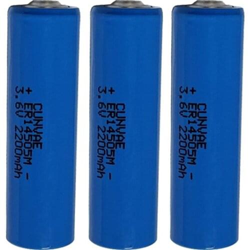 3PCS LS14500 LS 14505 ER14505M 14505M 3.6V 2200mAh AA Lithium Battery for PLC Facility Equipment Spare meter Dry batteries