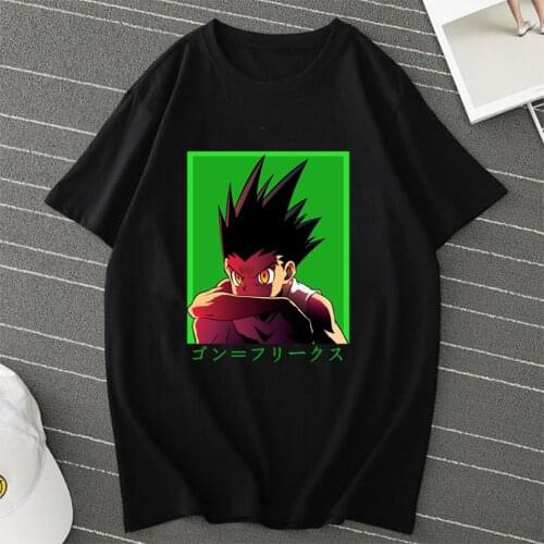 Anime Hunter X Hunter Graphic Tees Men Kawaii Tops T-shirt Anime GON T Shirt Harajuku Unisex Tshirt