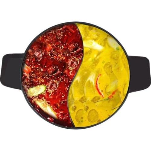 Free Dual Purpose Sauce Pot Double-Flavor Chinese Hot Pot Non-stick Thicken Multifunction Induction Cooker