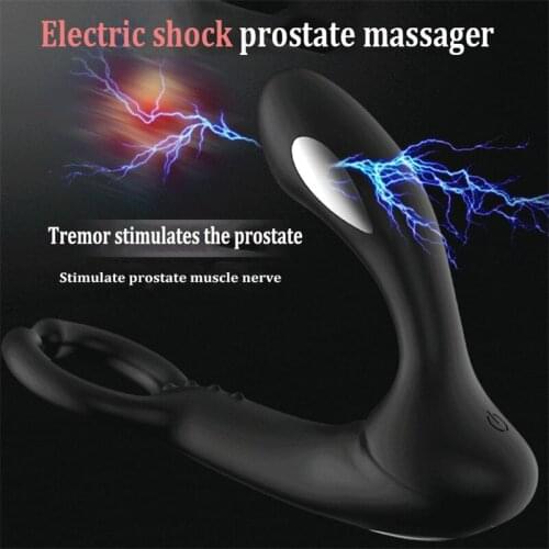 Wireless Remote Control Electric Shock Prostate Massager For Men Electrical Stimulation 8 speed Anal Plug Vibrator Gay Sex Toys
