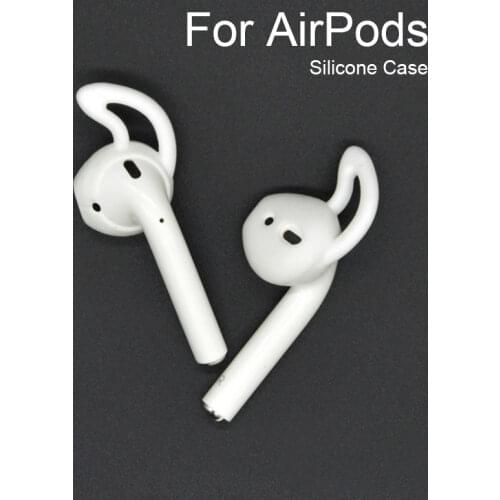 2 in 1 Earphone Case for AirPods Replacement Soft Silicone Ear Hook Earbuds Tips for Apple EarPods Accessories