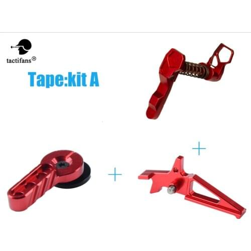 CNC IPSC Aluminum Magazine Release Catch Set For M4/m16 AEG Airsoft Red Accessories Safety Selector Switch Levers