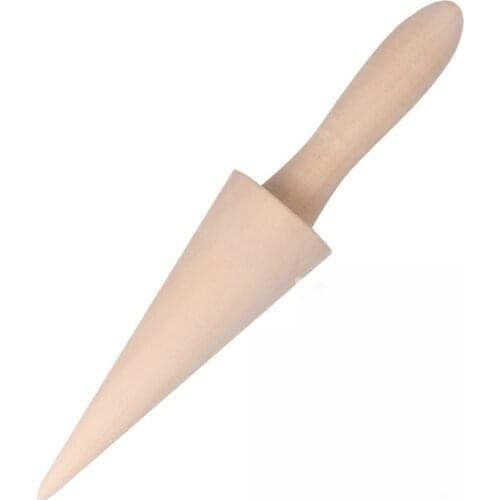 Wooden Ice Cream Cone Mold DIY Egg Roll Omelet Waffle Roller Pastry Roll Kitchen