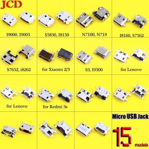 JCD Micro USB DC Jack Connector power Tail Charging socket female plug for samsung for Lenovo Mobile Phone Tablet 5Pin 7pin 11P