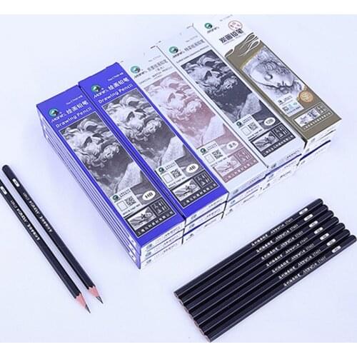 Maries Black Sketch Drawing Painting Writing Pencils 2H/HB/B/2B/3B/4B/5B/6B/7B/8B Lapiz Art Writing Standard Pencil Stationery