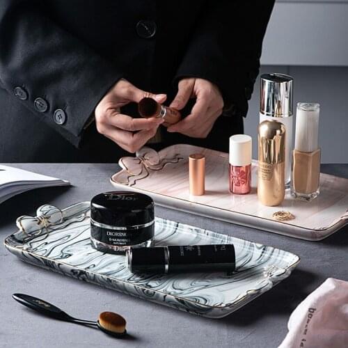 Ns Nordic style ceramic fruit plate square bow heart-shaped plate jewelry beauty plate dessert plate