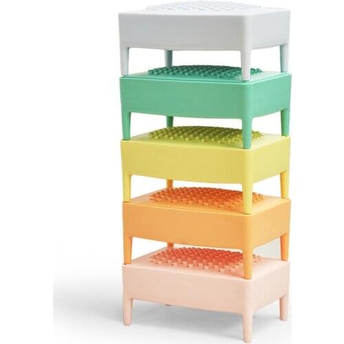 Creative Multi-color Double Layer Drain Soap Box Holder Bathroom Storage Rack