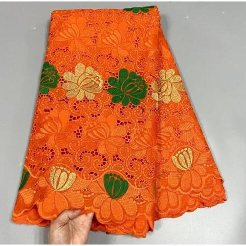 Hot Selling Swiss voile lace in switzerland african lace fabric cotton embroidery swiss lace fabric high quality for dress 5yard