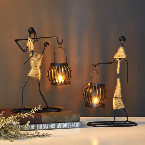 Nordic Home Decoration Creative Iron Candle Holder Living Room Decoration Accessories Dining Table Decor Wedding Decoration