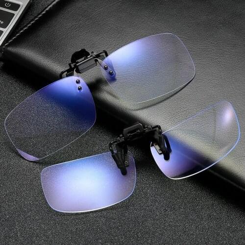 Unisex Anti Blue Rays Clip Computer Glasses Women Square Frame Gaming Glasses Men Anti Eye Eyestrain light Blocking Eyewear
