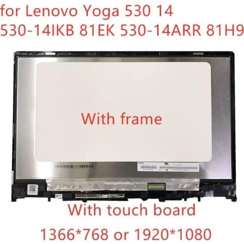 LCD touch screen panel assembly for Lenovo ideapad Yoga 530 14 530-14IKB 81EK 530-14ARR 81H9 5D10R03188 5D10R03189 Touch LCD