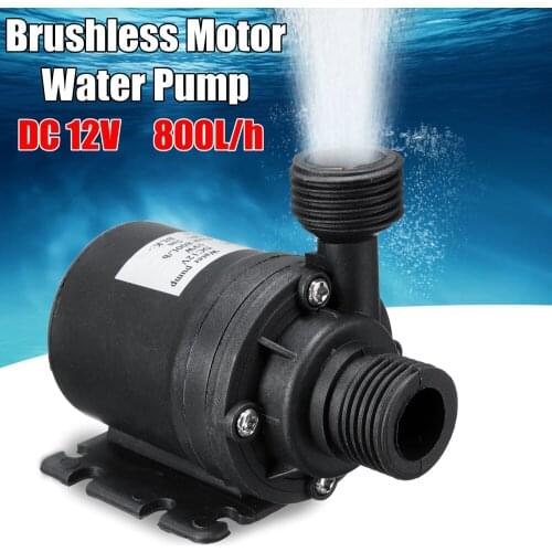 Mini Ultra Quiet DC 12V 19W Submersible Water Pump Lift 5M 800L/H Waterproof Brushless Pump Motor Submersible Water Pump