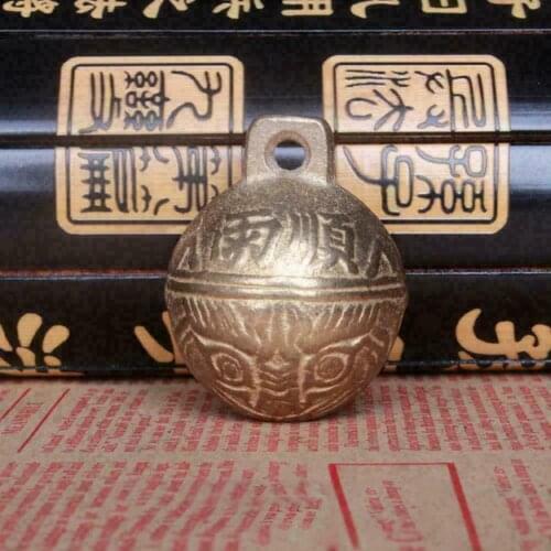 Family Pendant Bell Charm Ancient Tiger Head Cat and Dog Pet Bell Copper Excellent Chinese Tibetan Charming Bell for Daily Life